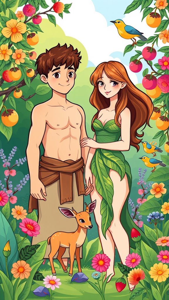 adam and eve illustrations collection