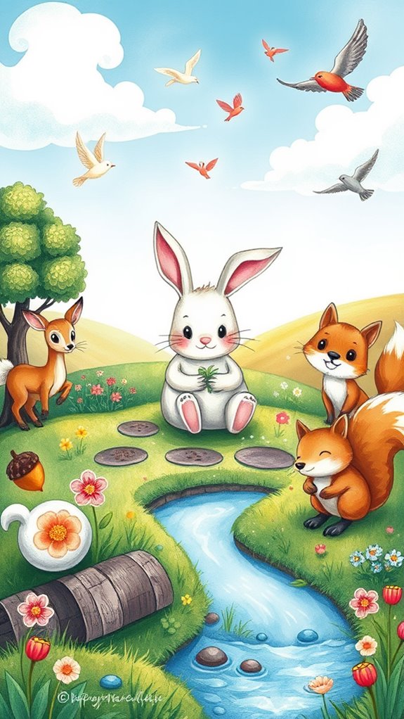 adorable animal creation illustration