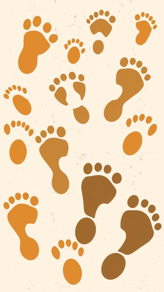 animal footprints illustration collection