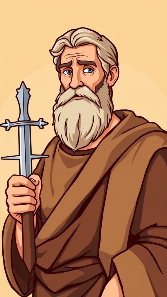 apostle paul holding sword