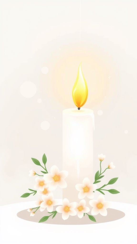 candle themed prayer illustration design