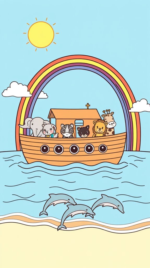 colorful whimsical line art