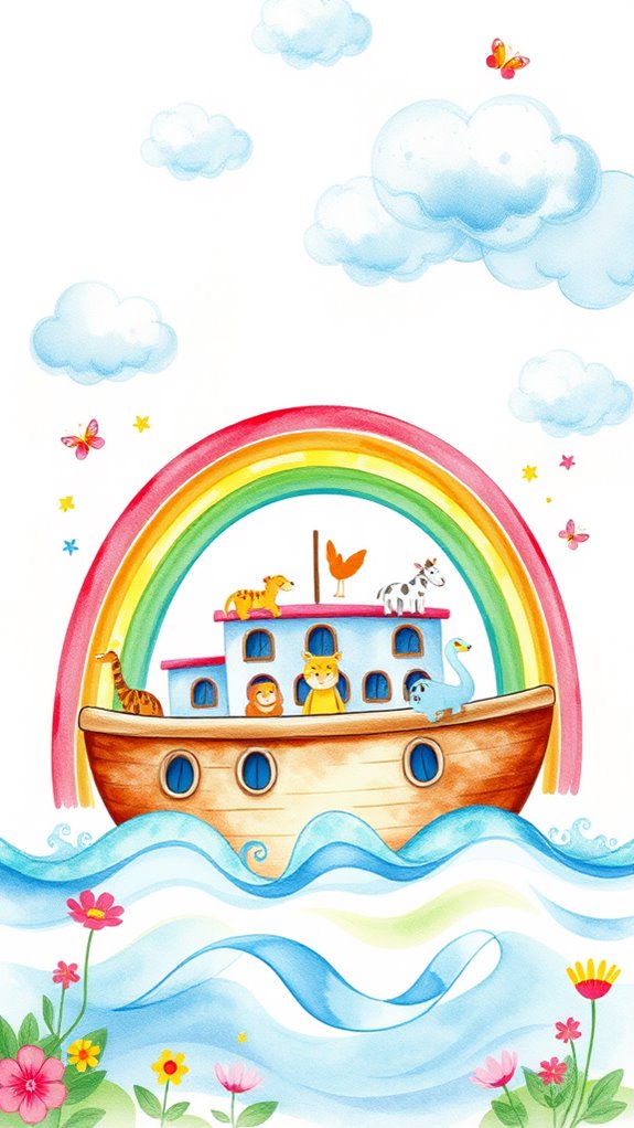 colorful whimsical watercolor art