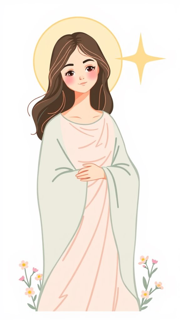 contemporary mary illustration design