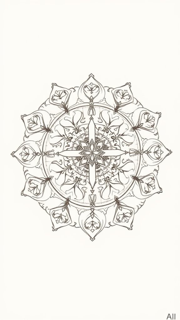 cross mandala art creation