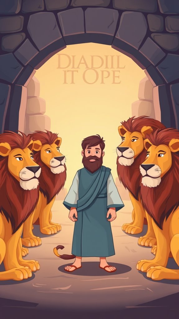 daniel facing hungry lions