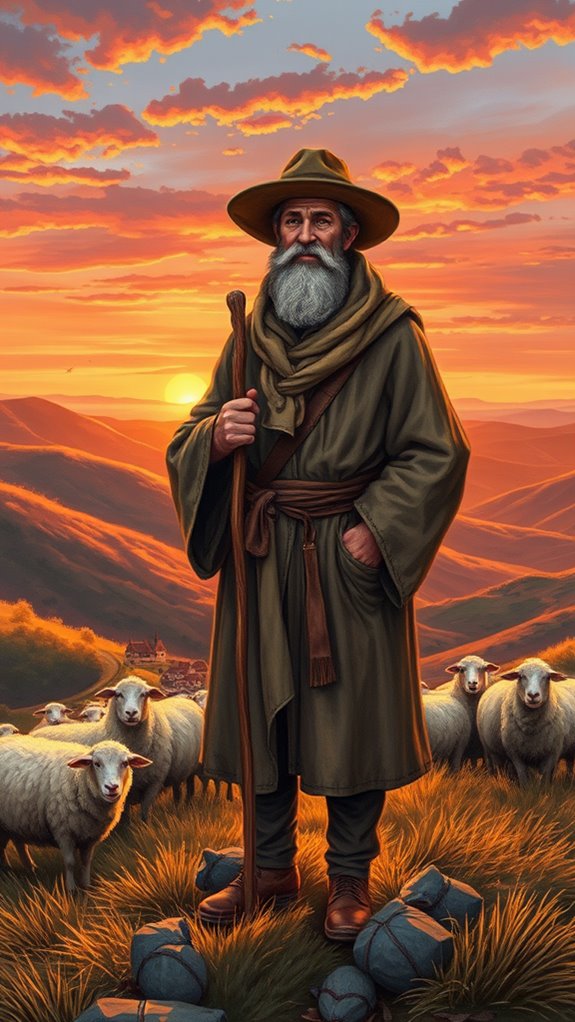 detailed shepherd illustration art
