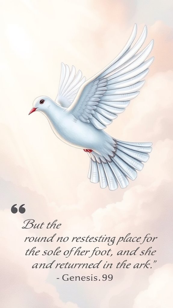 dove illustration with scripture