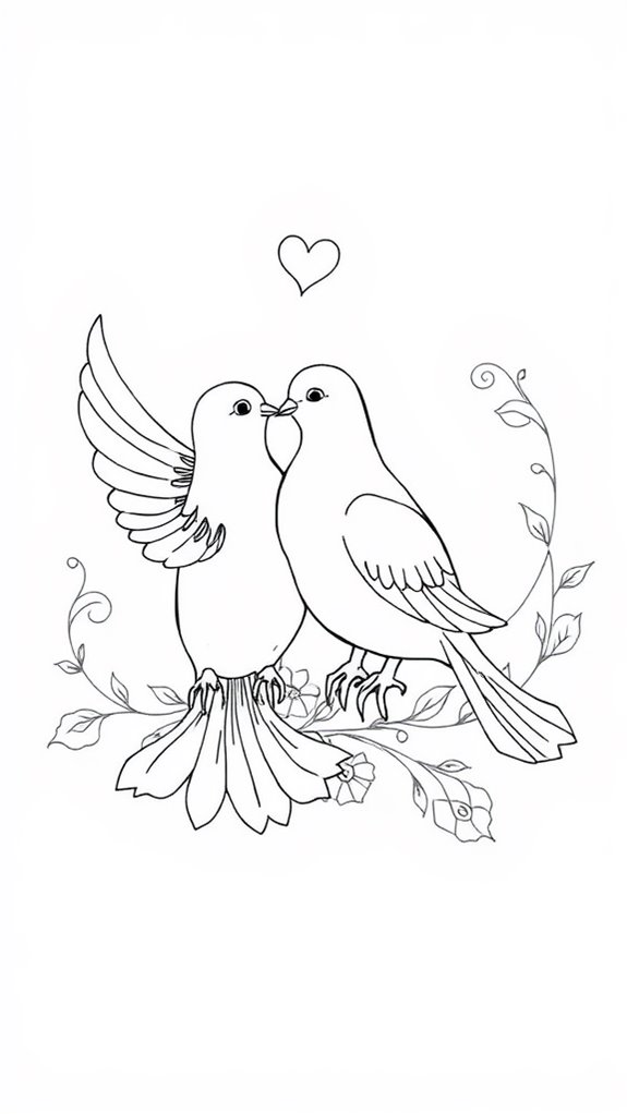 dove line art illustration