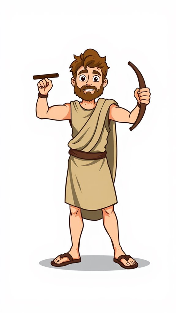 dynamic heroic pose illustration