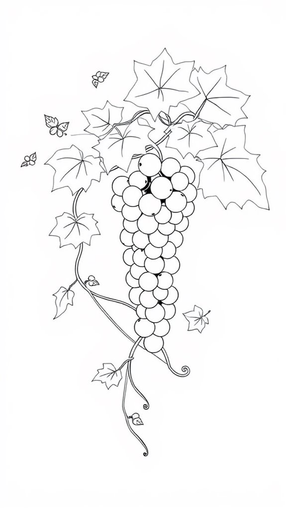 elegant continuous grapevine illustration