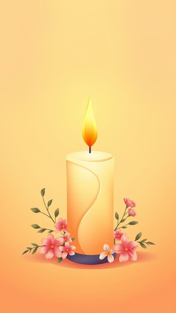 faith themed candle illustration