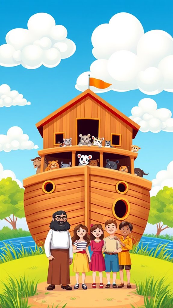family aboard the ark