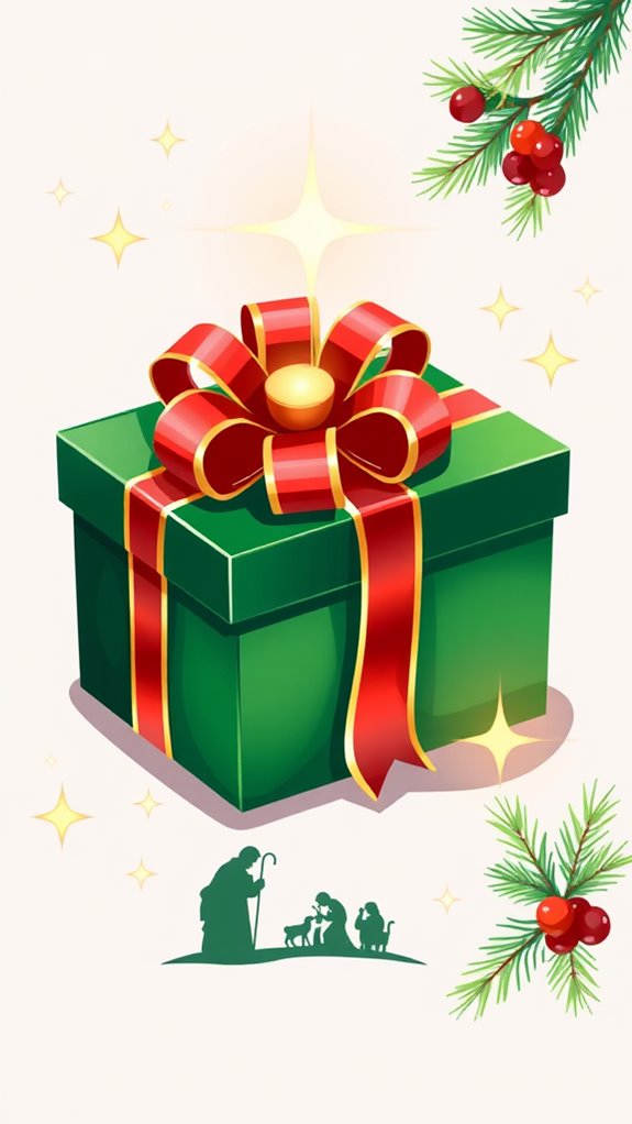 festive gift box illustration