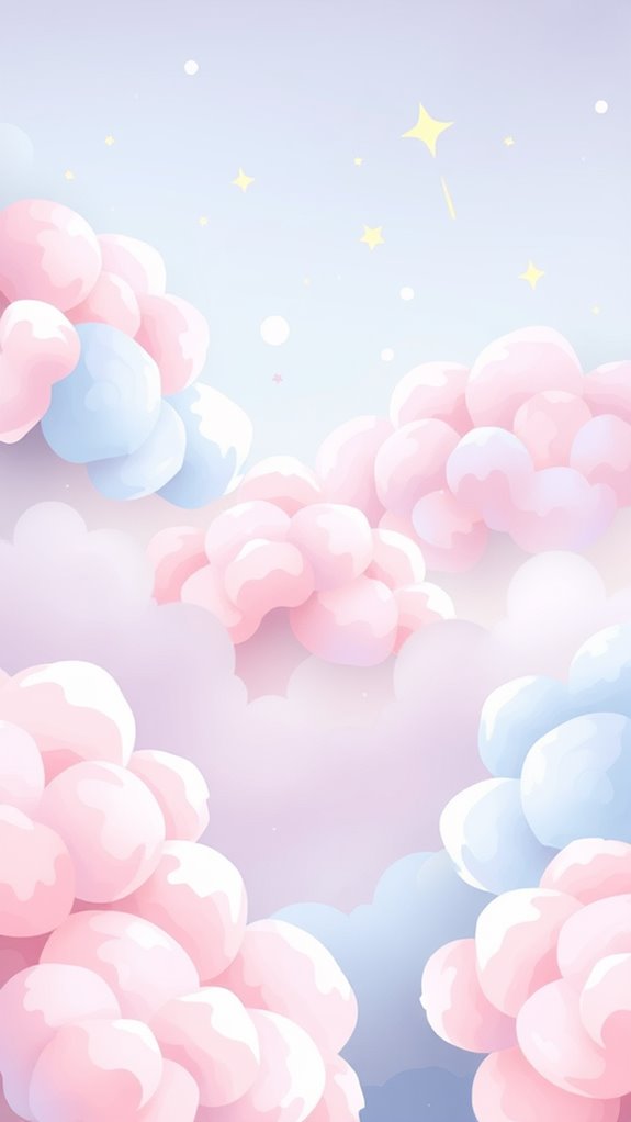 fluffy pastel cotton candy