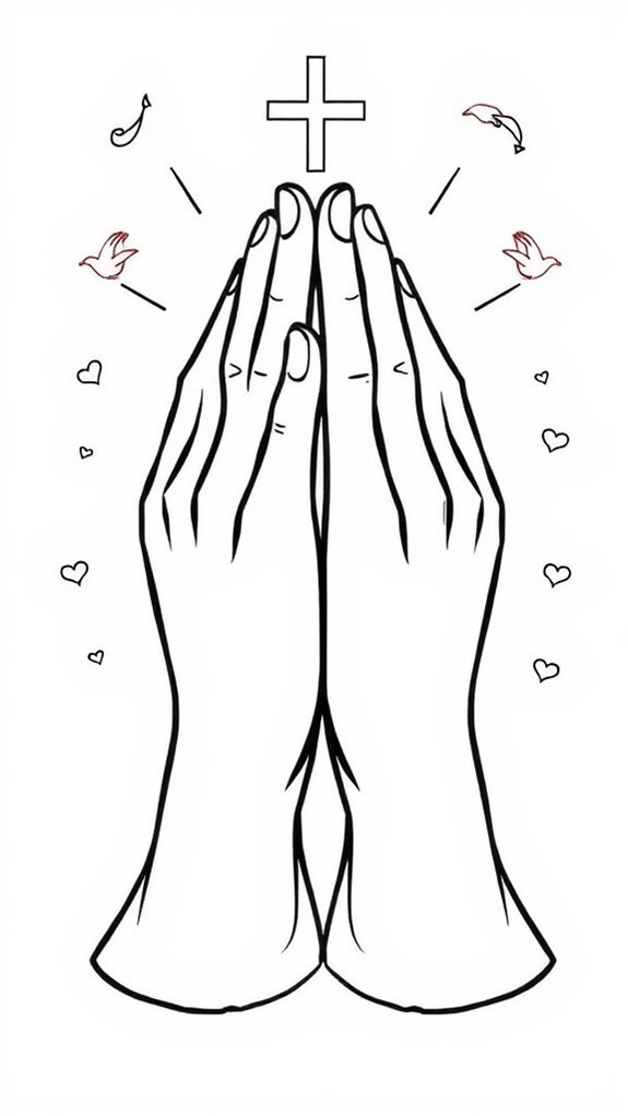 hands clasped in prayer