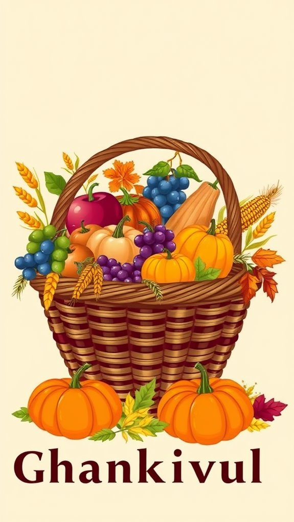 harvest basket clipart design