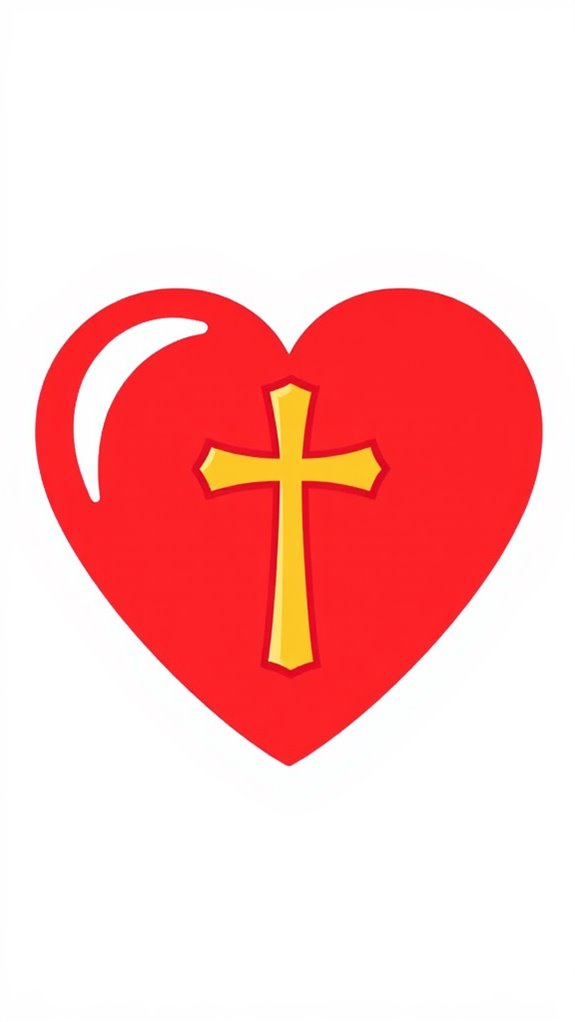 heart and cross design