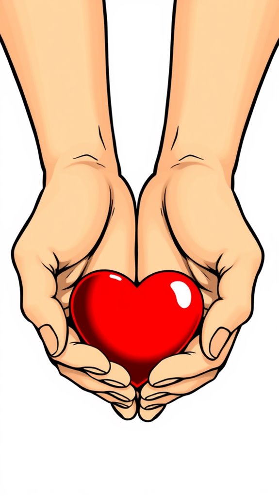 heart clipart in hands