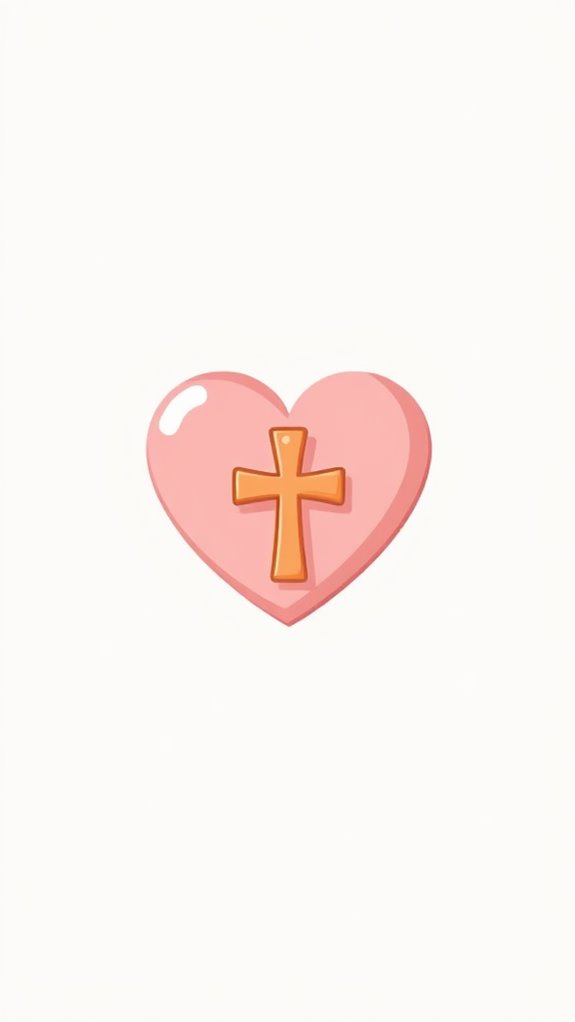 heart with cross design
