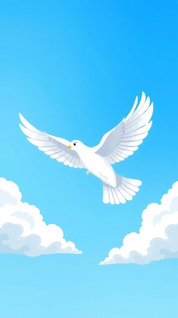 hopeful dove illustration design