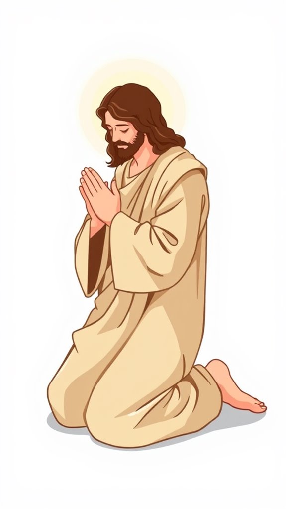 jesus praying clipart image