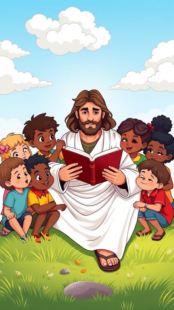 jesus reading to children