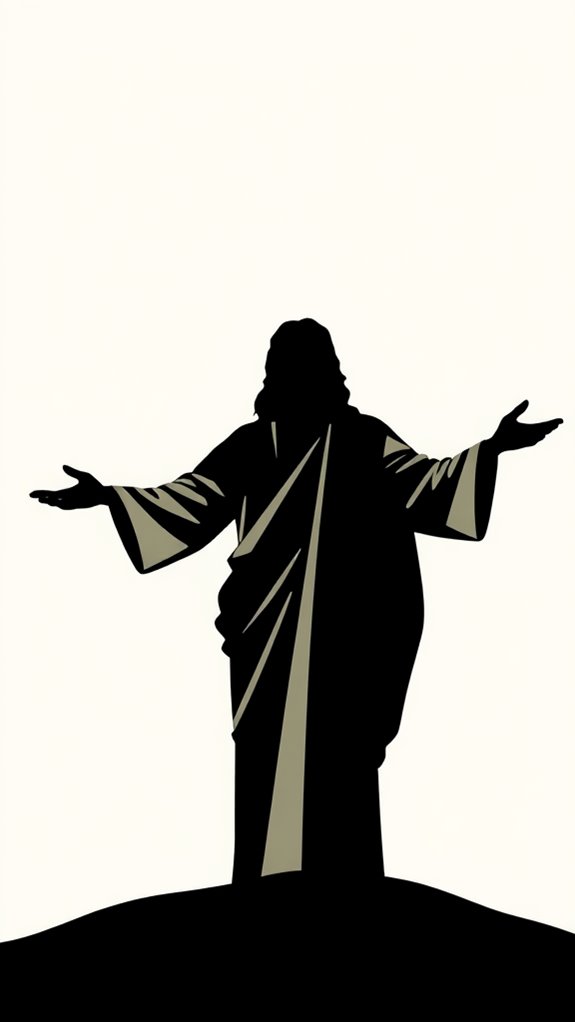 jesus silhouette graphic design