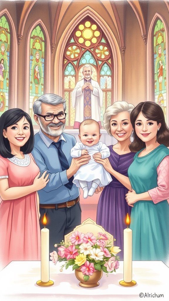 joyful family baptism celebration