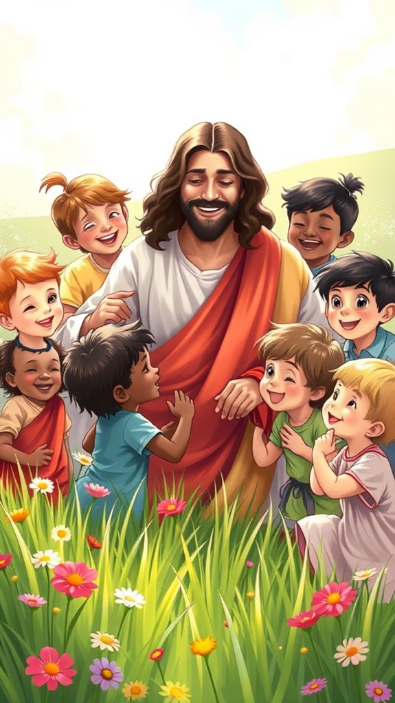 joyful jesus and children