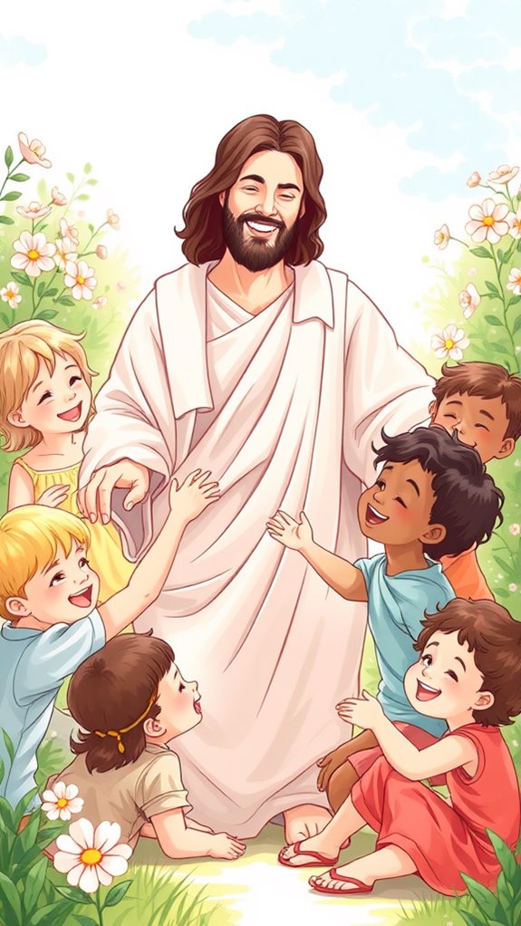 joyful jesus with children