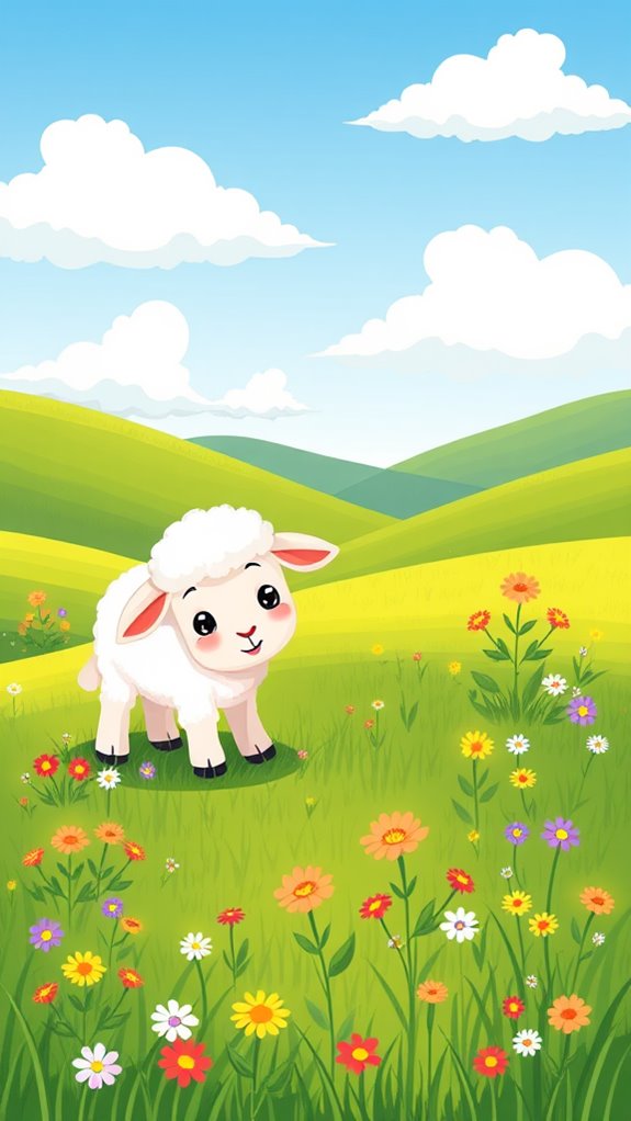 lamb grazing in pasture