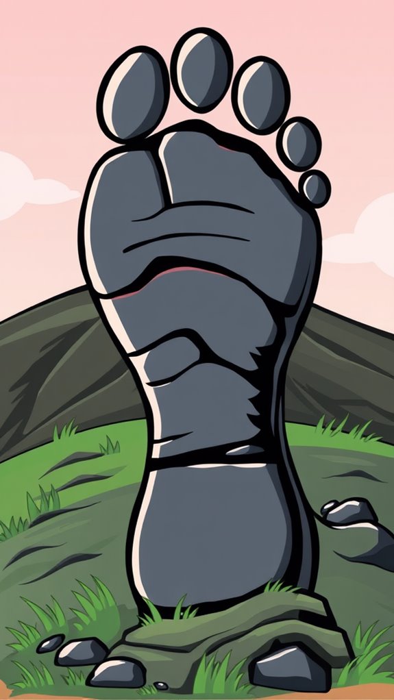 large footprint illustration graphic