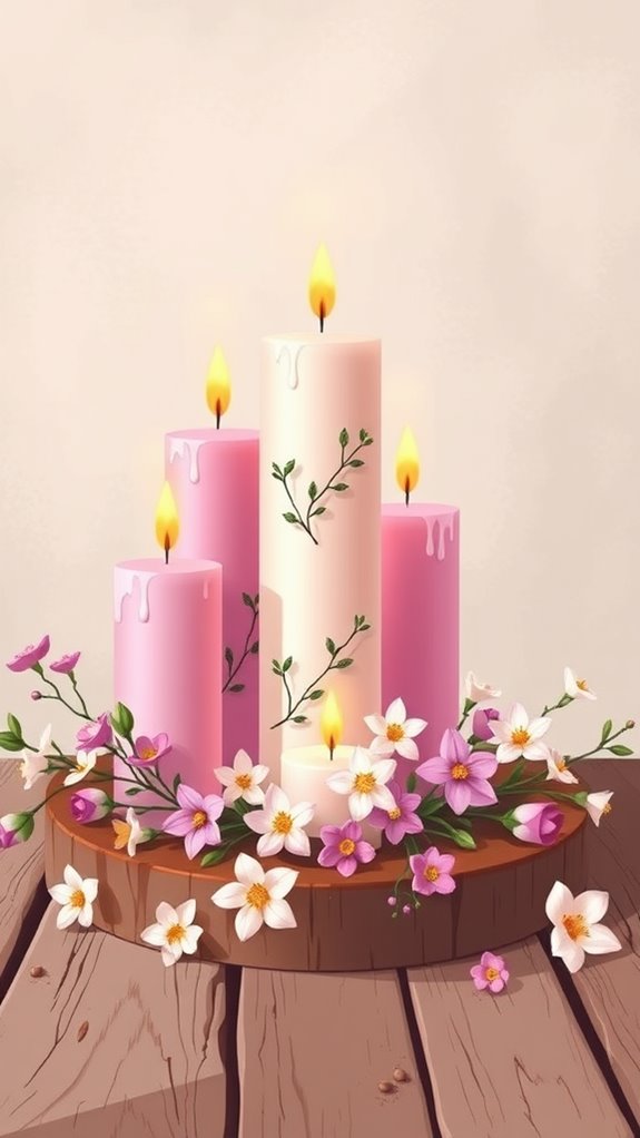 lenten candle illustration collection