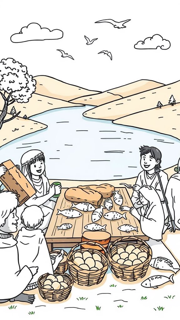 loaves and fishes doodle