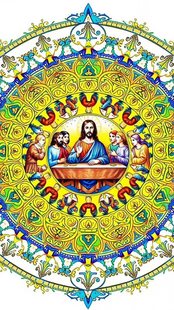 mandala art last supper
