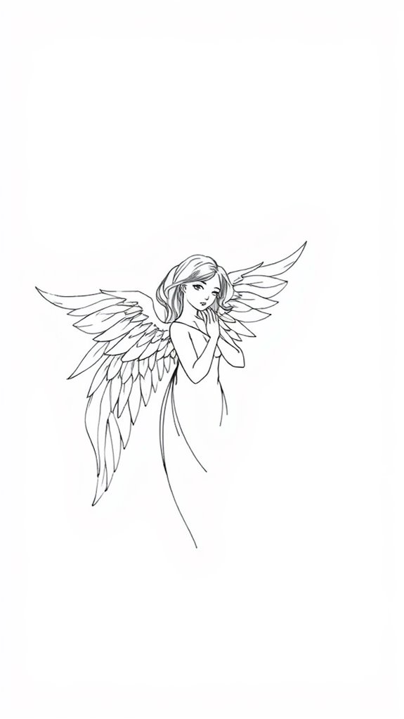 minimalist angel line art