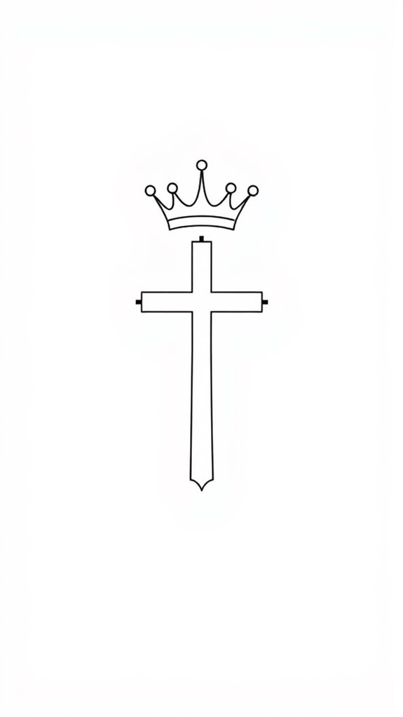 minimalist monoline cross design
