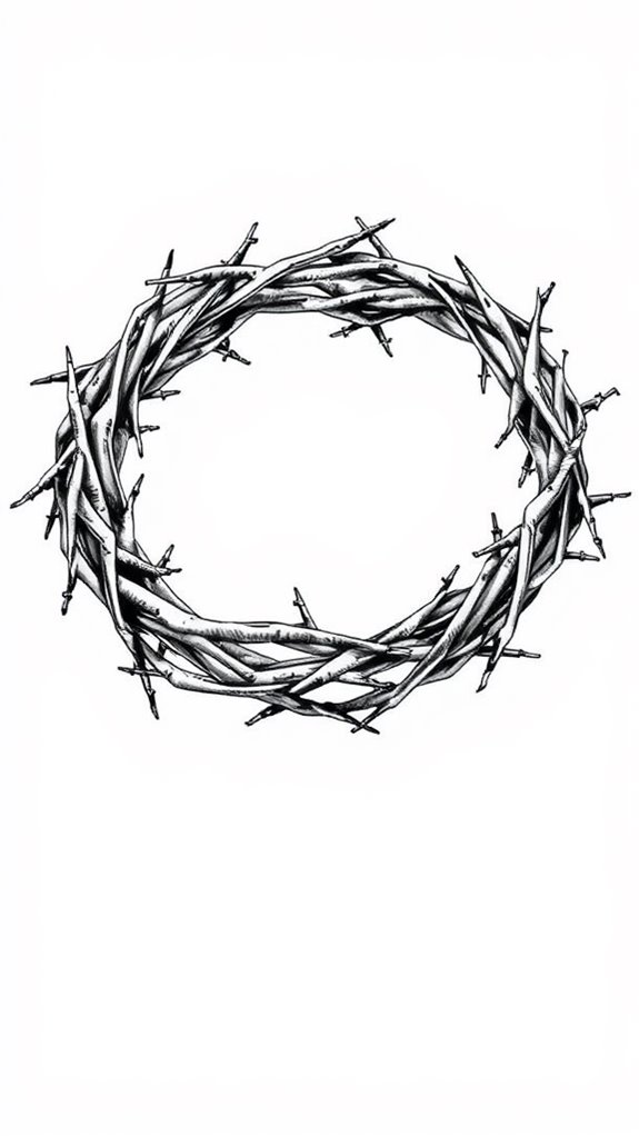 monochrome crown of thorns