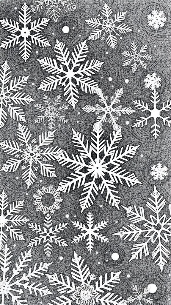 monochrome snowflake illustration