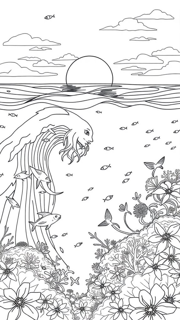 monoline ocean creation artwork