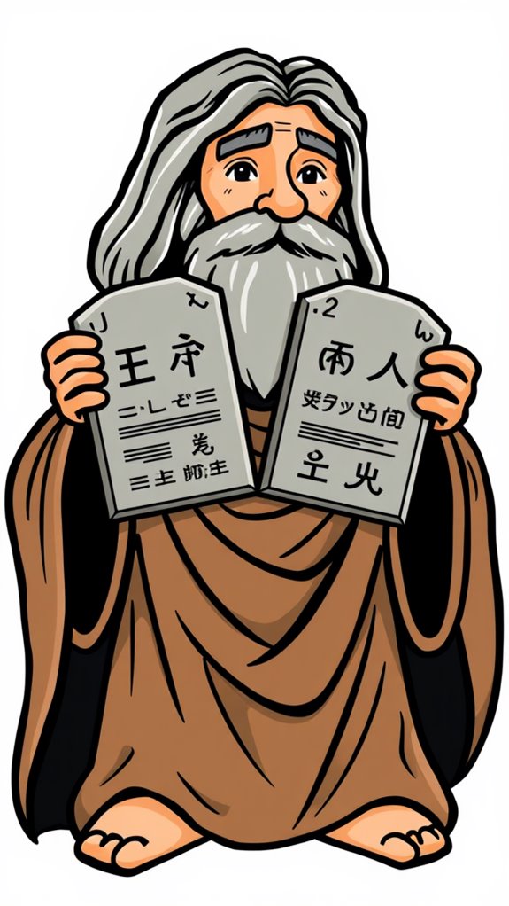 moses tablet graphic illustration
