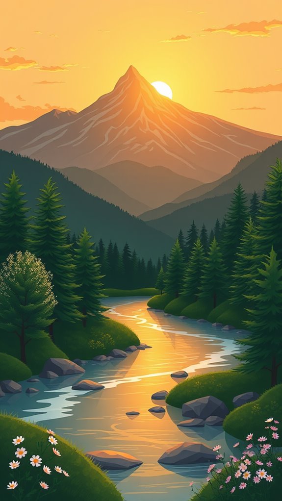 mountain landscape clipart design