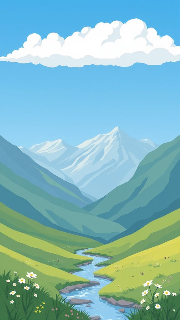 mountain themed clipart illustrations