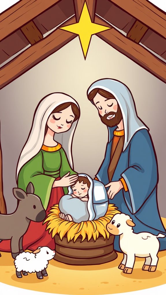 nativity scene illustration collection