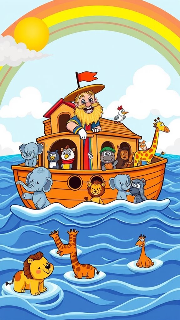 noah s ark animated illustration