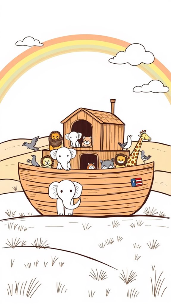 noah s ark simple illustration