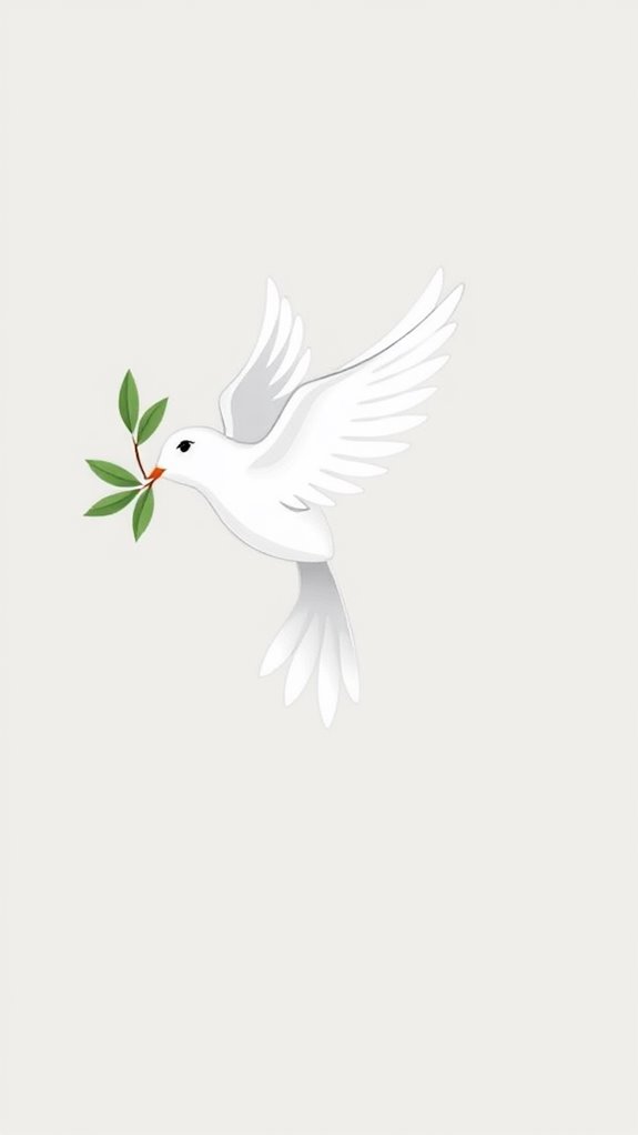 olive branch dove illustration