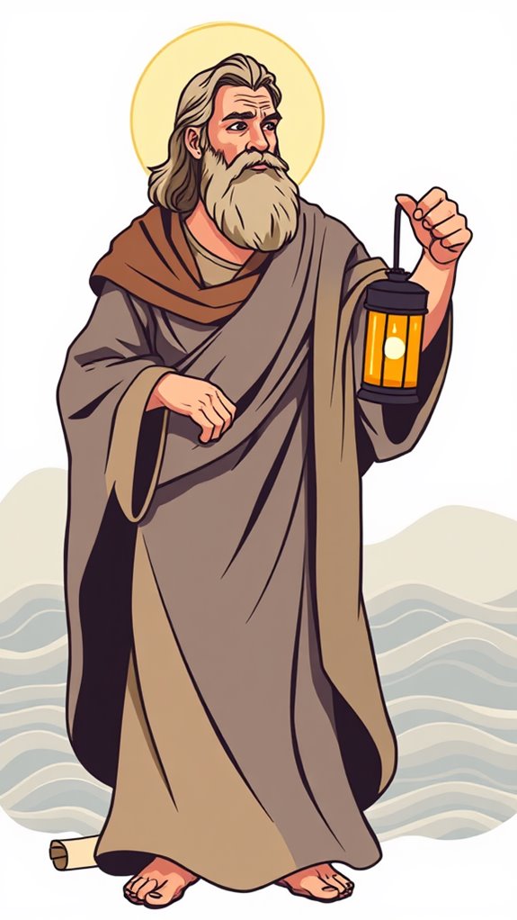 paul apostle lantern illustration
