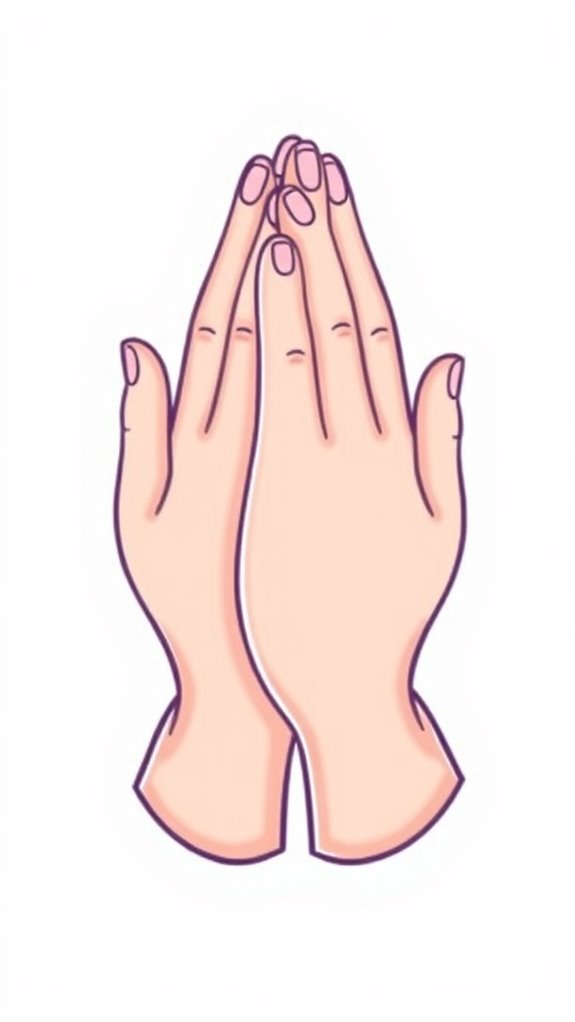 prayerful hands illustration clipart